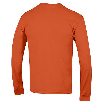 Men's Champion® Orange Clemson Tigers Arch Over Logo Long Sleeve T-Shirt