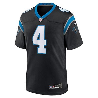 Men's Nike Tetairoa McMillan Black Carolina Panthers 2025 NFL Draft First Round Pick Game Jersey