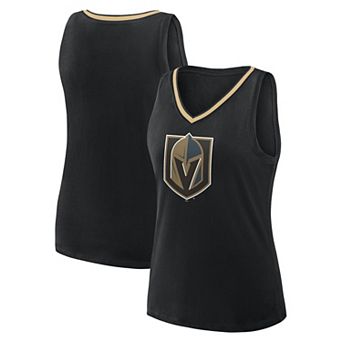 Women's Black Vegas Golden Knights Stellar Win V-Neck Tank Top