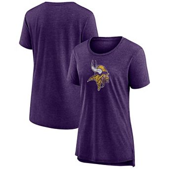 Women's Purple Minnesota Vikings Distressed Tri-Blend T-Shirt