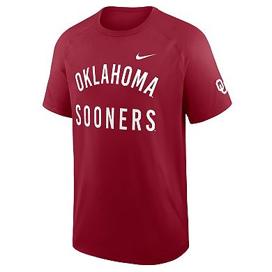 Men's Nike Crimson Oklahoma Sooners Ready Raglan Premium Performance T-Shirt