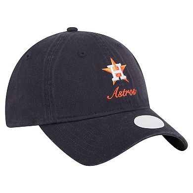 Women's New Era Navy Houston Astros Preppy Team 9TWENTY Adjustable Hat