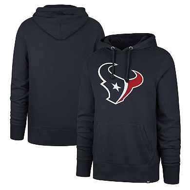 Men's '47 Navy Houston Texans Imprint Headline Pullover Hoodie
