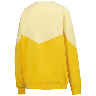 Women's ZooZatz Yellow Michigan Wolverines Bestie Oversized Pullover Sweatshirt