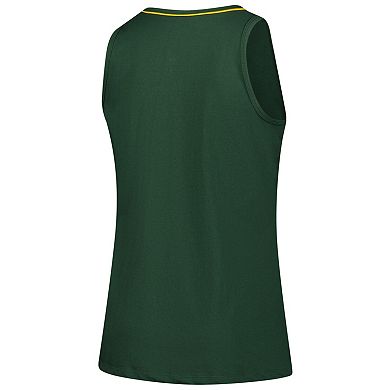 Women's Green Green Bay Packers Plus Size Stellar Win V-Neck Tank Top