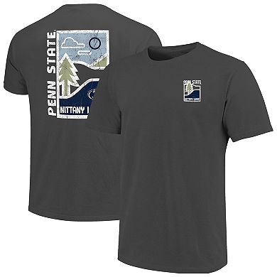 Men's Graphite Penn State Nittany Lions Comfort Colors Minimal Vista Distressed Graphics T-Shirt