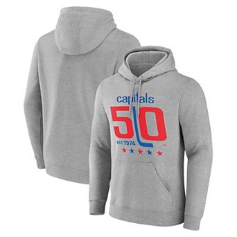 Men's Gray Washington Capitals 50th Anniversary Pullover Hoodie