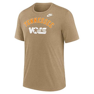 Men's Nike Heather Light Brown Tennessee Volunteers Legacy Arch Tri-Blend T-Shirt
