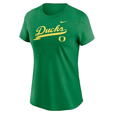Women's Nike Green Oregon Ducks Local Script T-Shirt