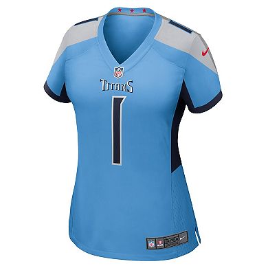 Women's Nike Cameron Ward Light Blue Tennessee Titans 2025 NFL Draft First Round Pick Game Jersey