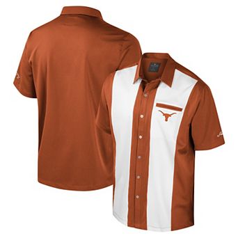 Men's Colosseum Texas Orange Texas Longhorns Strike Bowling Button-Up Shirt