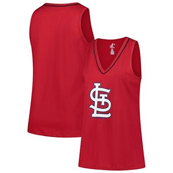 Women's�Profile Red St. Louis Cardinals Plus Sized Stellar Win V-Neck Tank Top