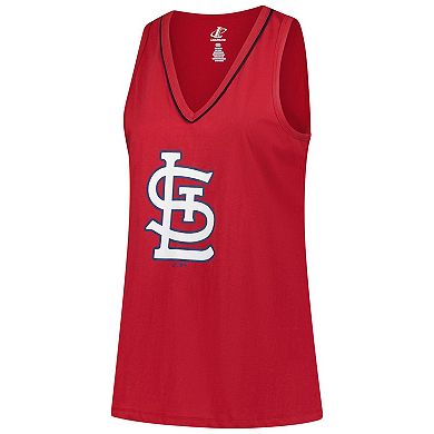 Women's Profile Red St. Louis Cardinals Plus Sized Stellar Win V-Neck Tank Top