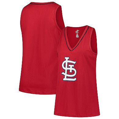 Women's Profile Red St. Louis Cardinals Plus Sized Stellar Win V-Neck Tank Top
