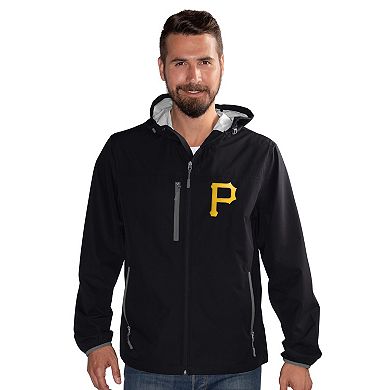 Men's G-III Sports by Carl Banks Black Pittsburgh Pirates Double Play Hooded Lightweight Full-Zip Jacket