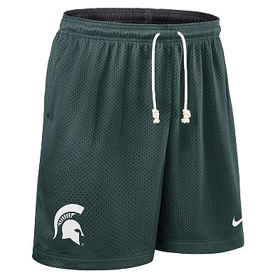 Men's Nike Green/Charcoal Michigan State Spartans 2025 Sideline Reversible Performance Shorts