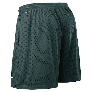 Men's Nike Green/Charcoal Michigan State Spartans 2025 Sideline Reversible Performance Shorts