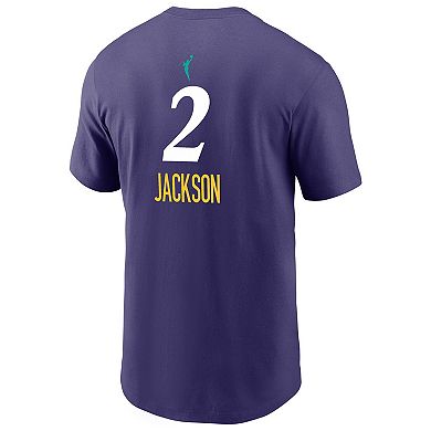 Men's Nike Rickea Jackson Purple Los Angeles Sparks Explorer Edition Name & Number T-Shirt
