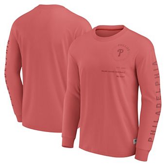 Men's Fanatics Red Philadelphia Phillies Elements Future Ground Tonal Info Long Sleeve T-Shirt