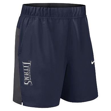 Men's Nike Navy Tennessee Titans Woven Victory Performance Shorts