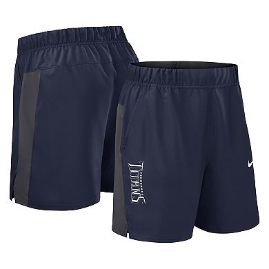 Men's Nike Navy Tennessee Titans Woven Victory Performance Shorts