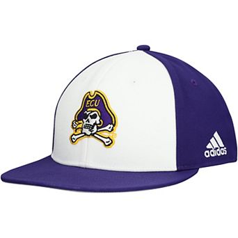 Men's�adidas White/Purple ECU Pirates On Field Fitted Hat