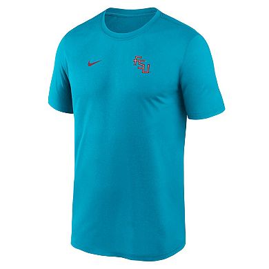 Men's Nike Turquoise Florida State Seminoles 2025 Sideline Small Logo Legend Performance T-Shirt