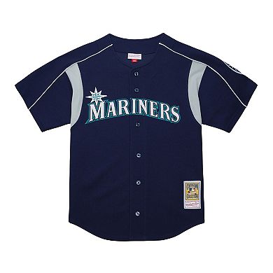 Men's Mitchell & Ness Felix Hernandez Navy Seattle Mariners Cooperstown Collection Batting Practice Jersey