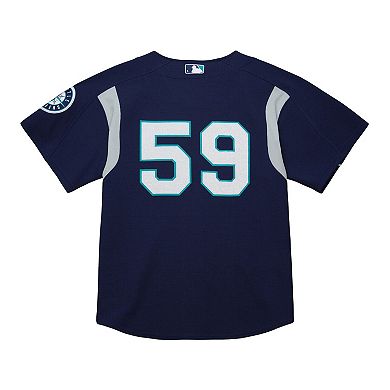 Men's Mitchell & Ness Felix Hernandez Navy Seattle Mariners Cooperstown Collection Batting Practice Jersey