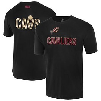 Unisex��FISLL Black Cleveland Cavaliers Oversize Logo T-Shirt