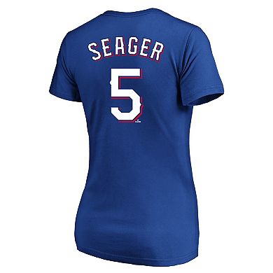 Women's Profile Corey Seager Royal Texas Rangers Plus Size Name & Number T-Shirt