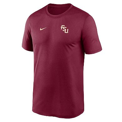 Men's Nike Garnet Florida State Seminoles 2025 Sideline Small Logo Legend Performance T-Shirt