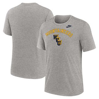 Men's Nike Heather Gray West Virginia Mountaineers Legacy Arch Tri-Blend T-Shirt