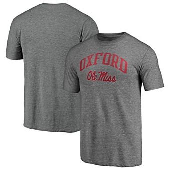 Men's Heather Gray Ole Miss Rebels Arched City Tri-Blend T-Shirt