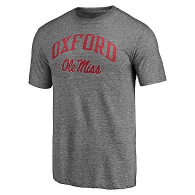 Men's Heather Gray Ole Miss Rebels Arched City Tri-Blend T-Shirt
