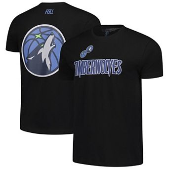 Unisex FISLL Black Minnesota Timberwolves Oversize Logo T-Shirt