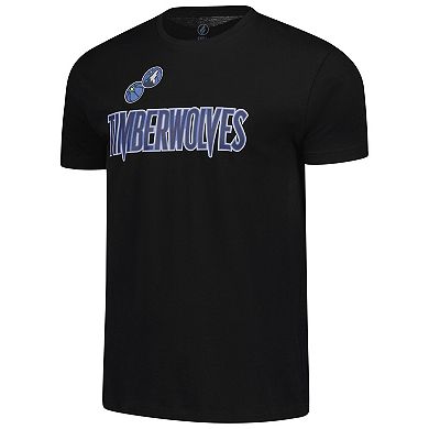 Unisex FISLL Black Minnesota Timberwolves Oversize Logo T-Shirt