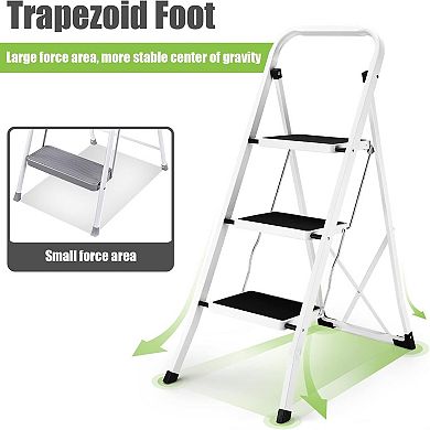 Lightweight Folding Step Stools with Anti-Slip Pedal