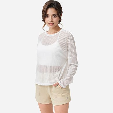 Women's High Waist Elastic Shorts with Side Pockets