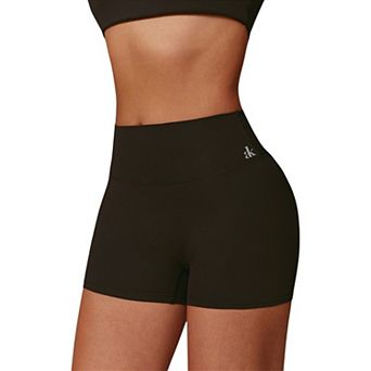 Women's High Waist Ruched Seamless Shorts with Stretch Fabric
