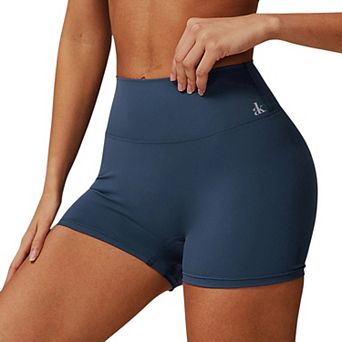 Women's High Waist Ruched Seamless Shorts with Stretch Fabric