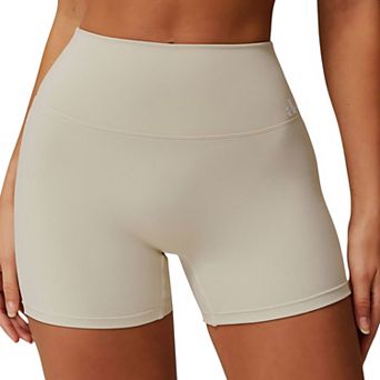 Women's High Waist Ruched Seamless Shorts with Stretch Fabric