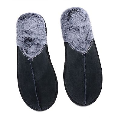 Men's Memory Foam True Suede Plush Slippers