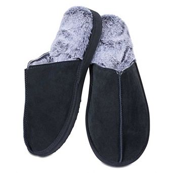 Men's Memory Foam True Suede Plush Slippers