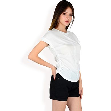 Women's Short Sleeve Crew Neck Relaxed Fit Casual Tee