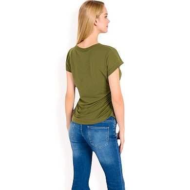Women's Short Sleeve Crew Neck Relaxed Fit Casual Tee