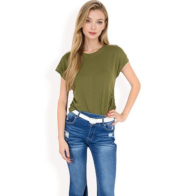 Women's Short Sleeve Crew Neck Relaxed Fit Casual Tee