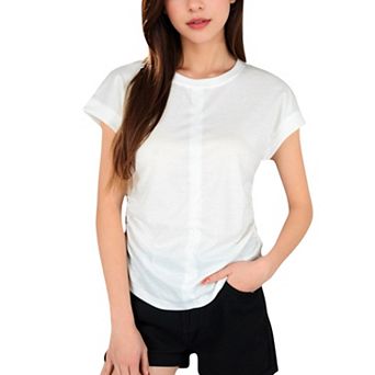 Women's Short Sleeve Crew Neck Relaxed Fit Casual Tee