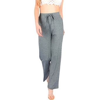 Women's High Waist Wide Leg Lounge Pants with Drawstring