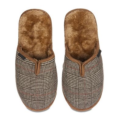 Men's Glen Plaid Plush Slippers